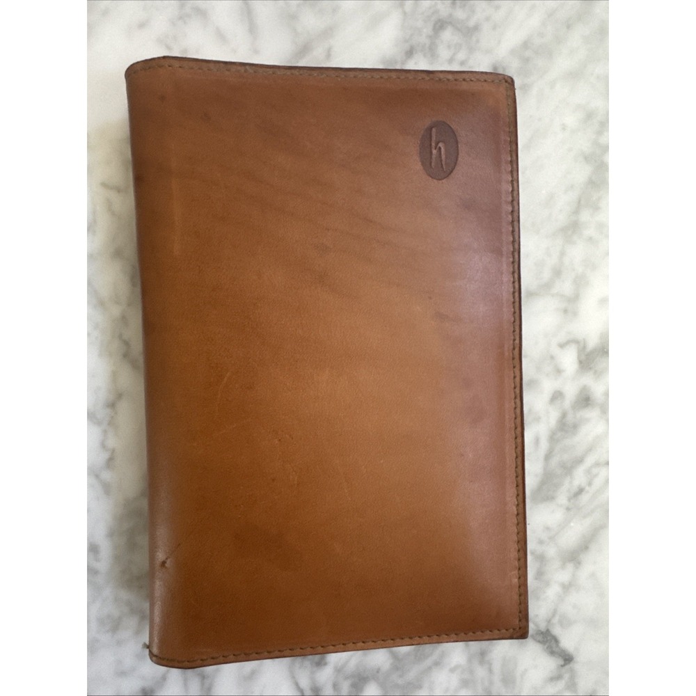 Vintage Hartmann Brown Leather Notebook Portfolio Made in USA 5x8.5"
